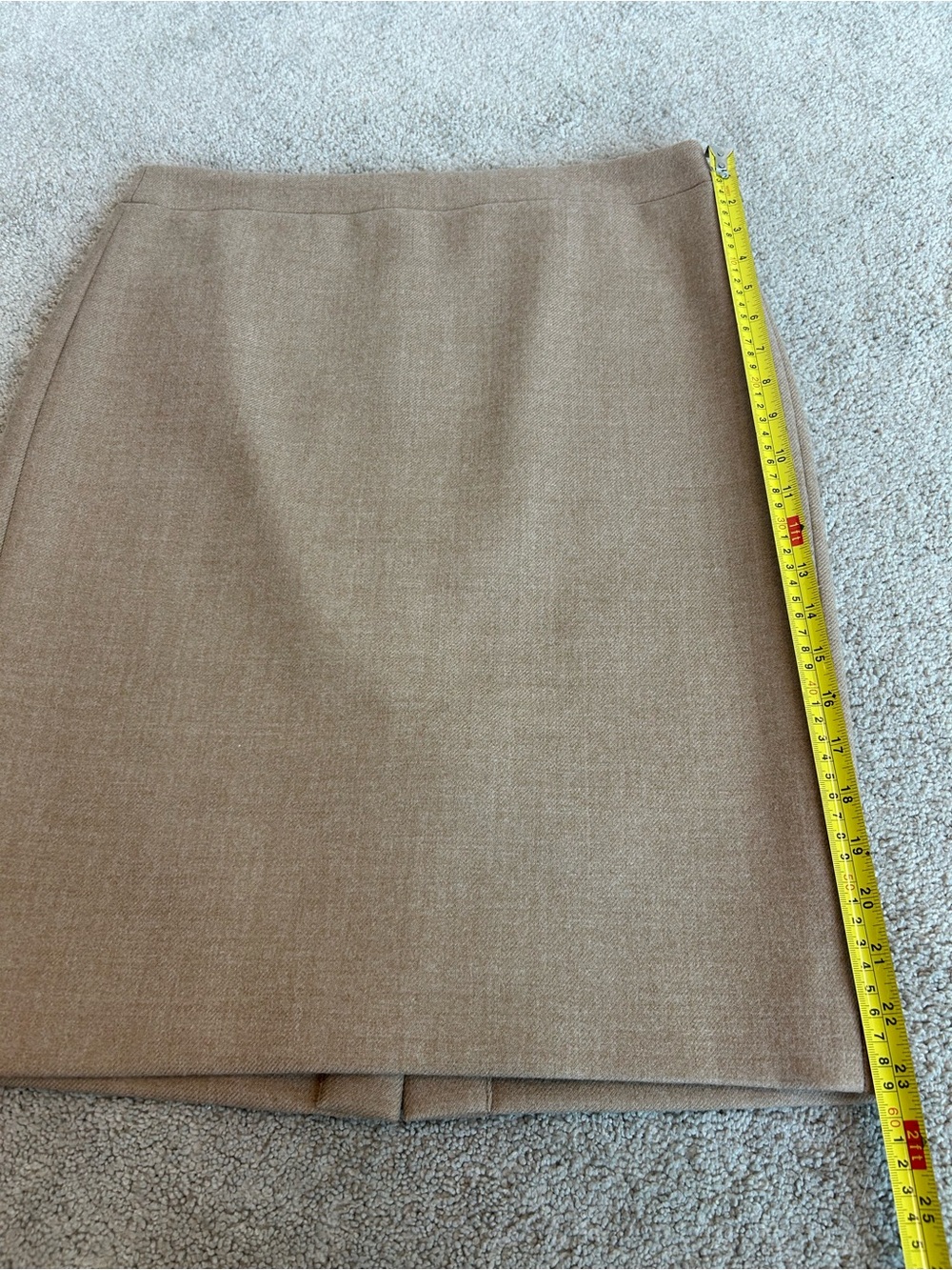 J.Crew No. 2 Pencil Skirt Size 8 100% Wool Beige Tan Classic Workwear NWOT - Picture 11 of 12